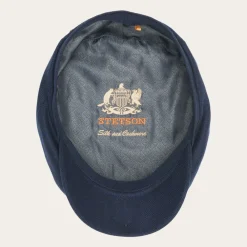 Stetson Cashmere Silk Driver Cap Blue Discount