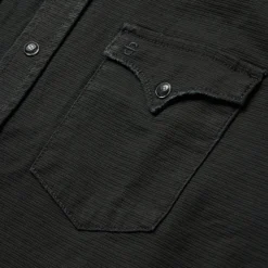 Stetson Charcoal Corded Denim Shirt Grey Sale