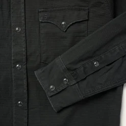 Stetson Charcoal Corded Denim Shirt Grey Sale