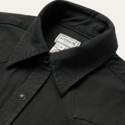 Stetson Charcoal Corded Denim Shirt Grey
