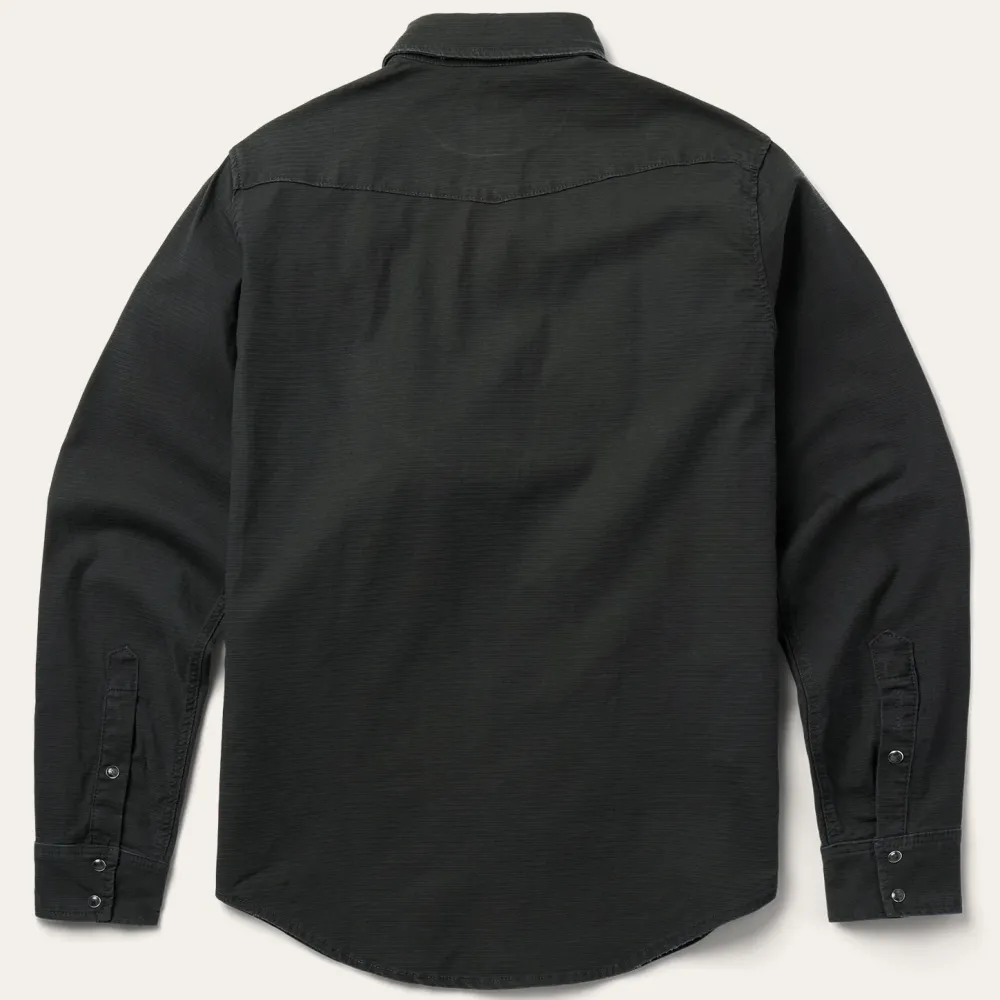 Stetson Charcoal Corded Denim Shirt Grey Discount