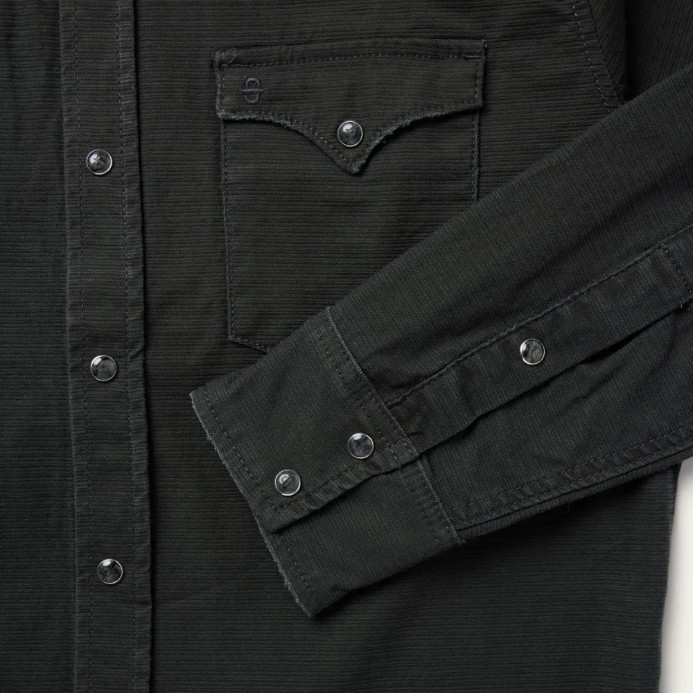 Stetson Charcoal Corded Denim Shirt Grey Discount