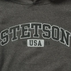 Stetson Charcoal Heather Fleece Hooded Sweatshirt Grey Online