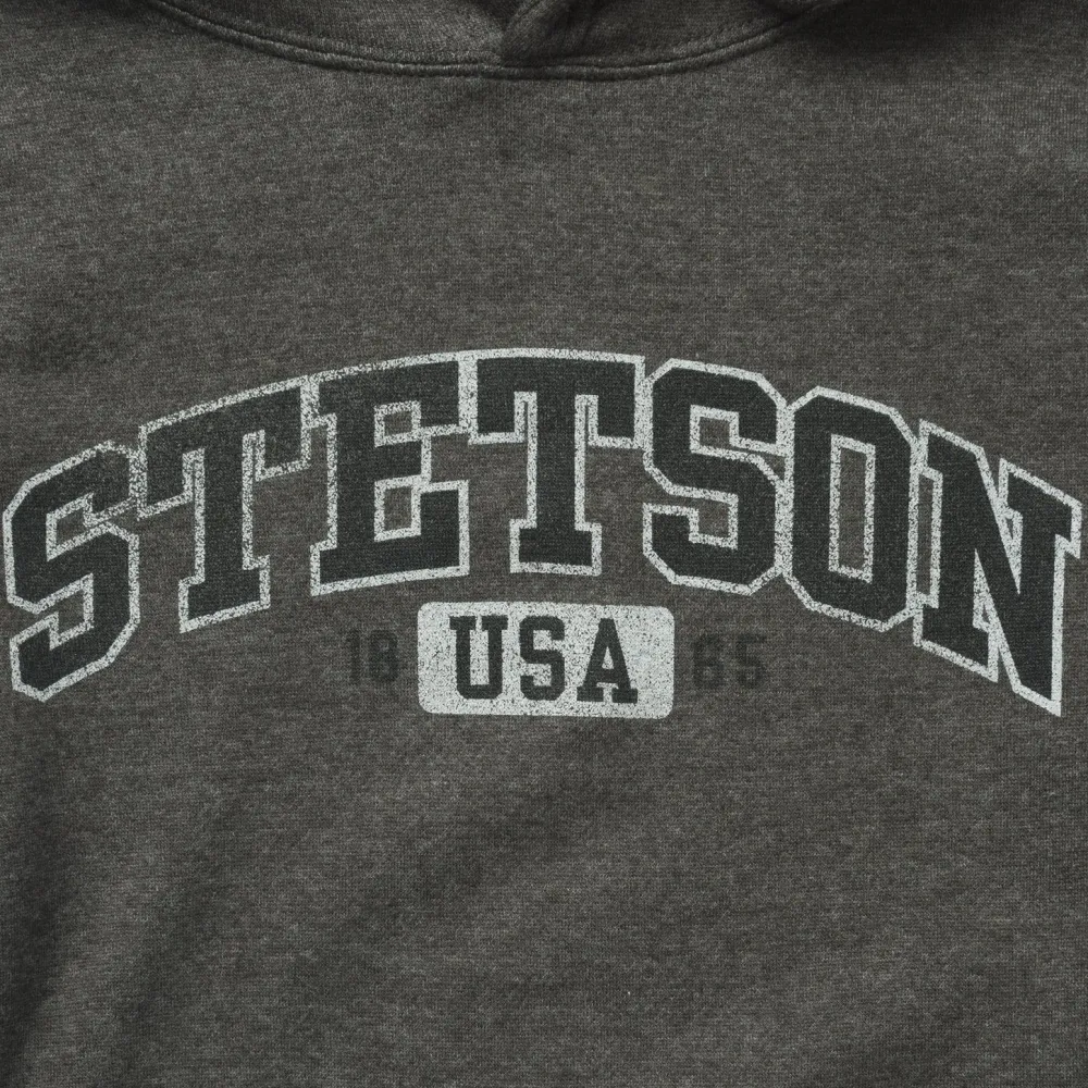 Stetson Charcoal Heather Fleece Hooded Sweatshirt Grey Online