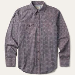 Stetson Chevron Grid Shirt Brown Best