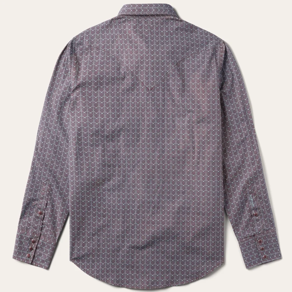 Stetson Chevron Grid Shirt Brown Online