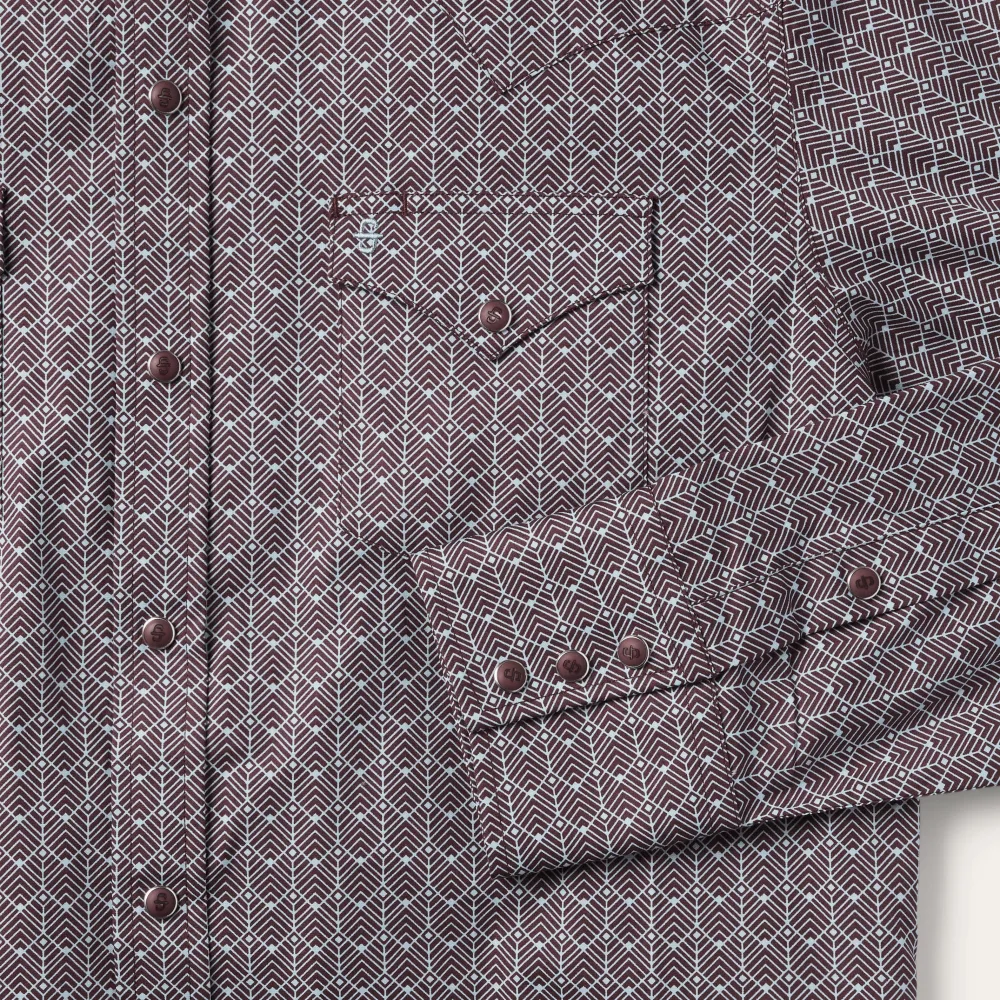 Stetson Chevron Grid Shirt Brown Online