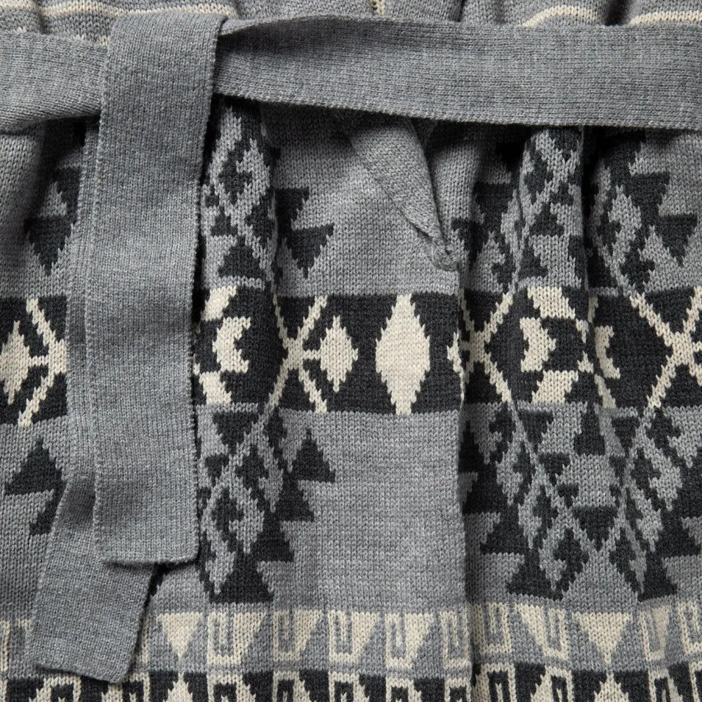 Stetson Chunky Knit Tie Sweater in Grey Discount