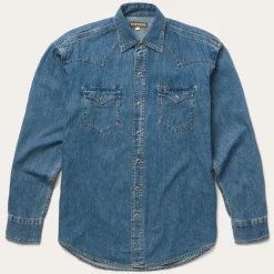 Stetson Classic Denim Shirt Blue Sale