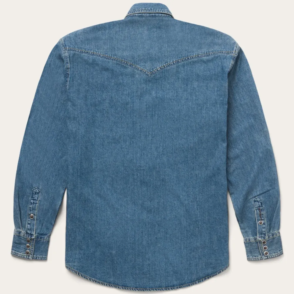 Stetson Classic Denim Shirt Blue Sale