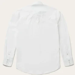 Stetson Classic Solid Snap Poplin Shirt In Optic White Outlet