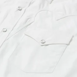Stetson Classic Solid Snap Poplin Shirt In Optic White Outlet