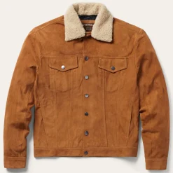 Stetson Classic Suede Jacket Tan Outlet