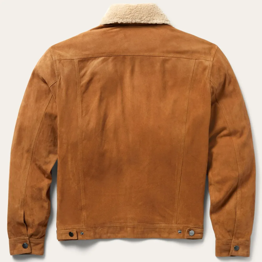 Stetson Classic Suede Jacket Tan Outlet