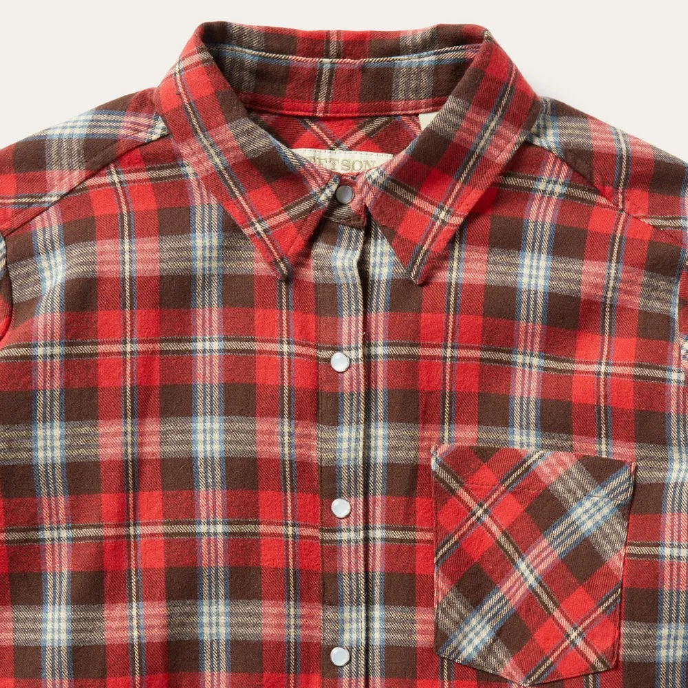 Stetson Classic Western Flannel Shirt in Red New