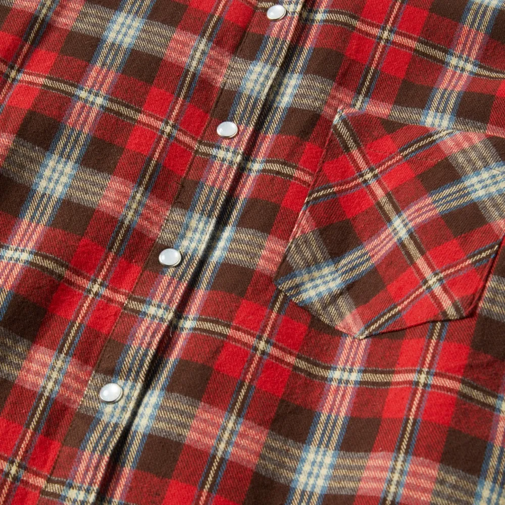 Stetson Classic Western Flannel Shirt in Red New