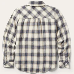Stetson Classic Western Flannel Shirt in White Cream New