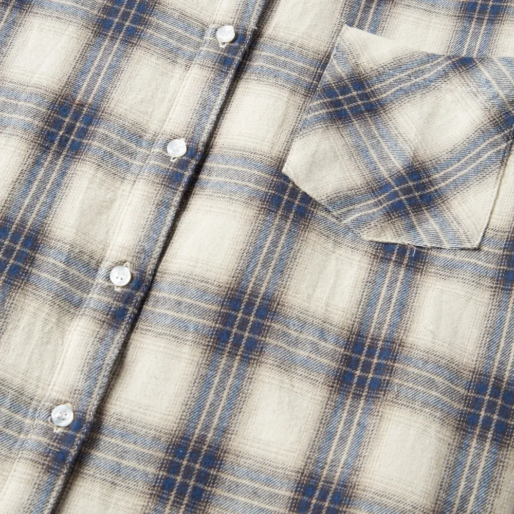 Stetson Classic Western Flannel Shirt in White Cream New