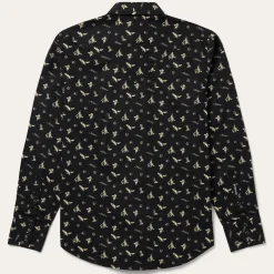 Stetson Conversation Print Western Shirt Black Outlet
