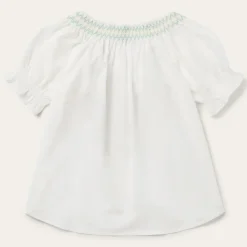Stetson Cotton Voile Peasant Blouse White Outlet