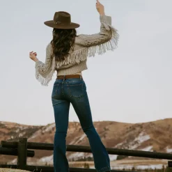 Stetson Cream Fringed Cardigan Tan
