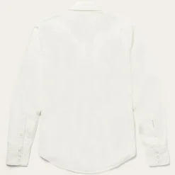 Stetson Cream Tencel Twill Shirt White Discount