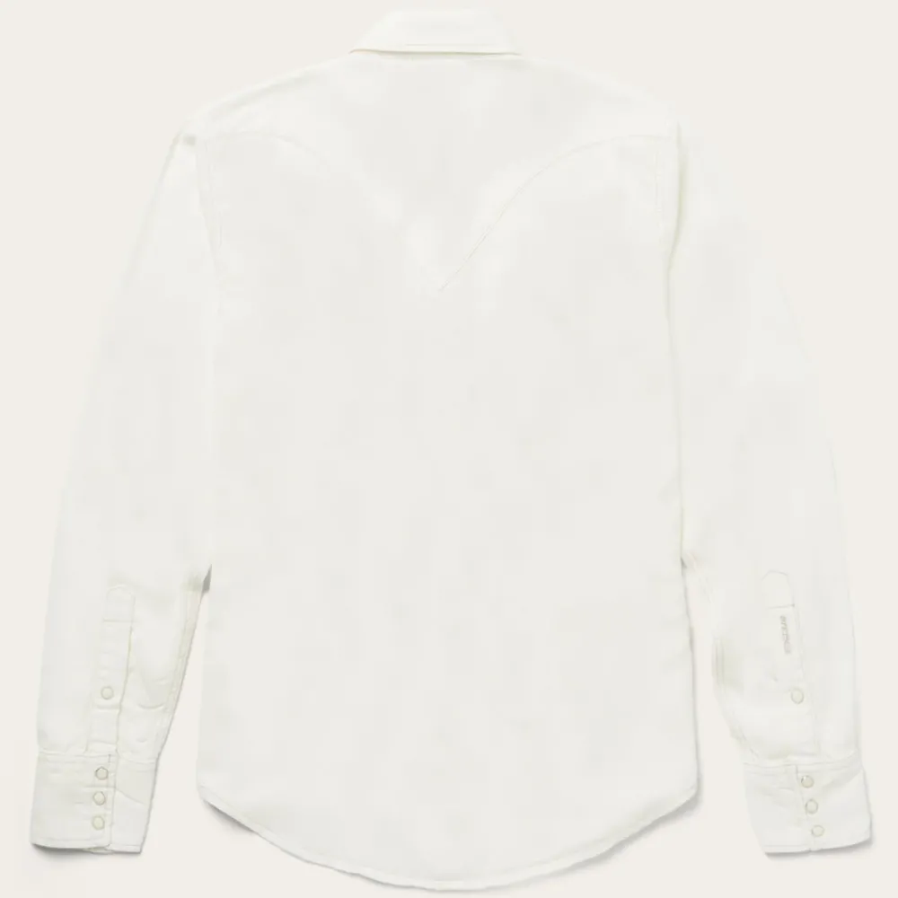 Stetson Cream Tencel Twill Shirt White Discount