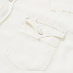 Stetson Cream Tencel Twill Shirt White Discount