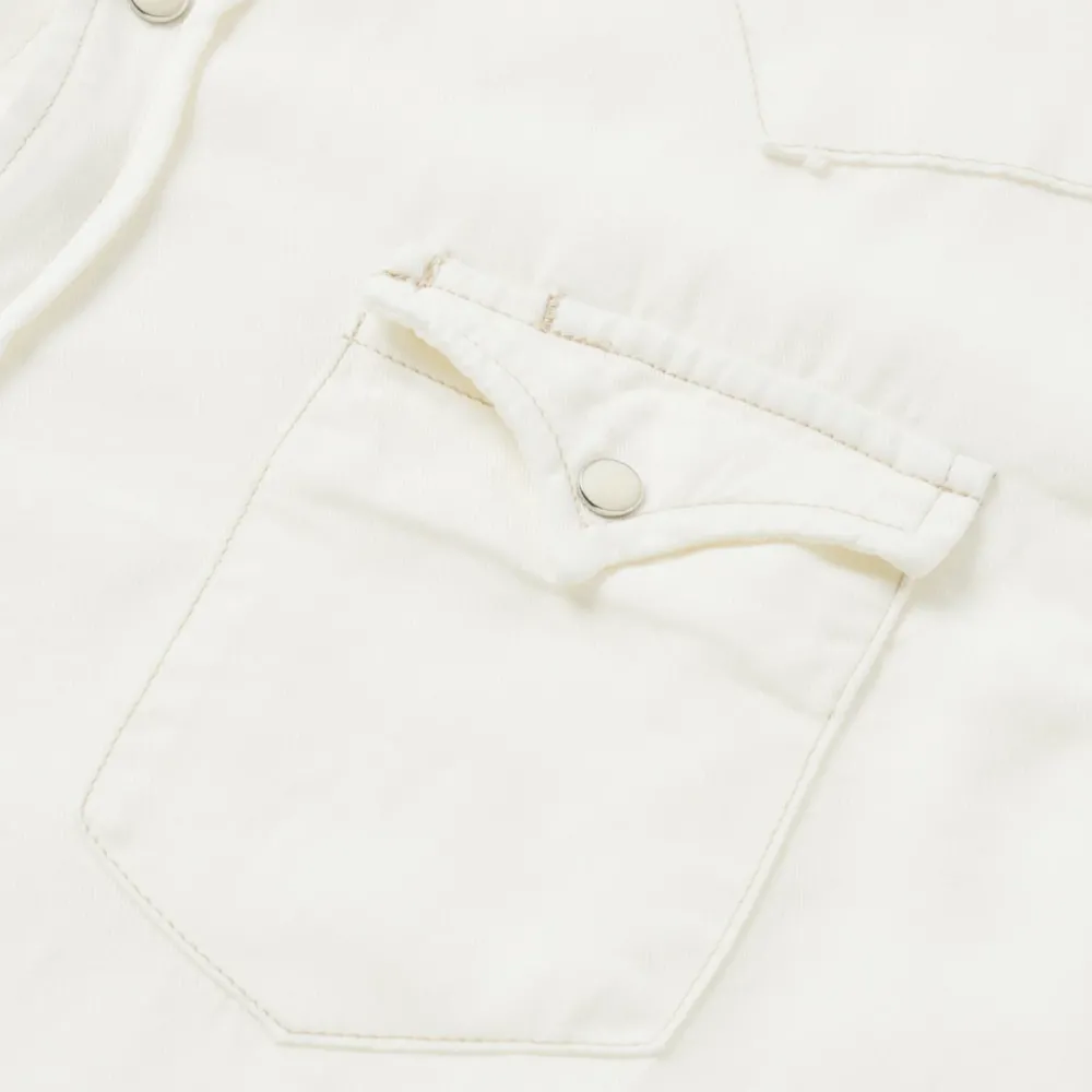 Stetson Cream Tencel Twill Shirt White Discount