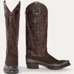 Stetson Dakota Suede  Teju Cowboy Boot Brown New