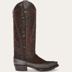 Stetson Dakota Suede  Teju Cowboy Boot Brown New