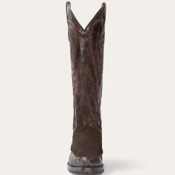 Stetson Dakota Suede Teju Cowboy Boot Brown New