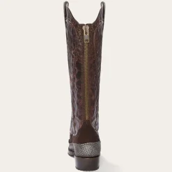 Stetson Dakota Suede Teju Cowboy Boot Brown New