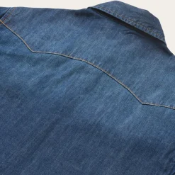 Stetson Dark Denim Snap Front Shirt Blue Outlet