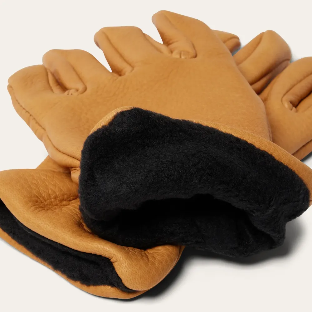 Stetson Deerskin Roper Glove - Lined Saddle Tan New