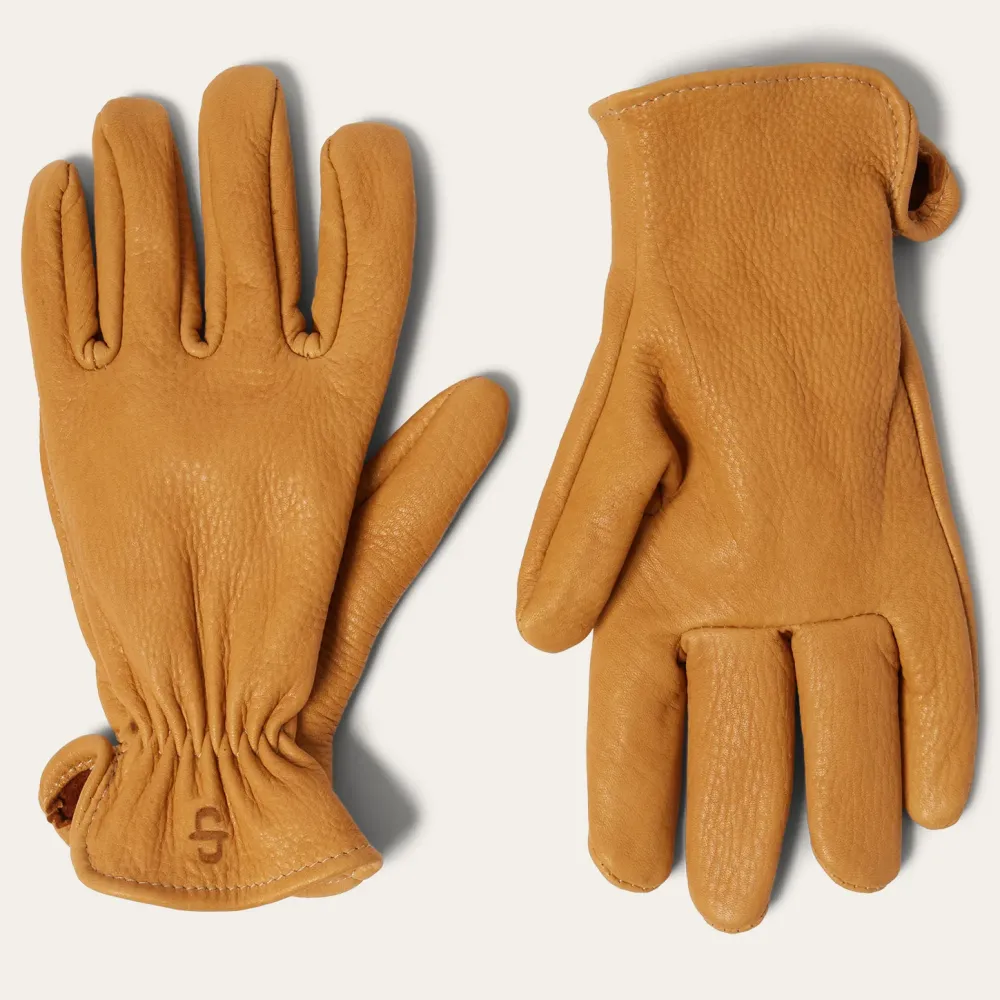 Stetson Deerskin Roper Glove - Unlined Saddle Tan Sale