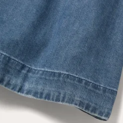 Stetson Denim Button Front Shirt Dress Blue Hot