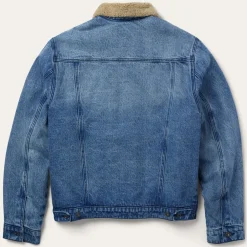 Stetson Denim Sherpa Jacket Blue Discount