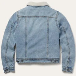 Stetson Denim Sherpa Lined Jacket Blue Best