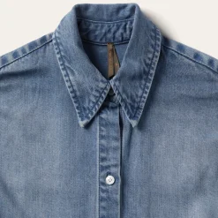 Stetson Denim Tencel Tie-Front Dress Blue Best