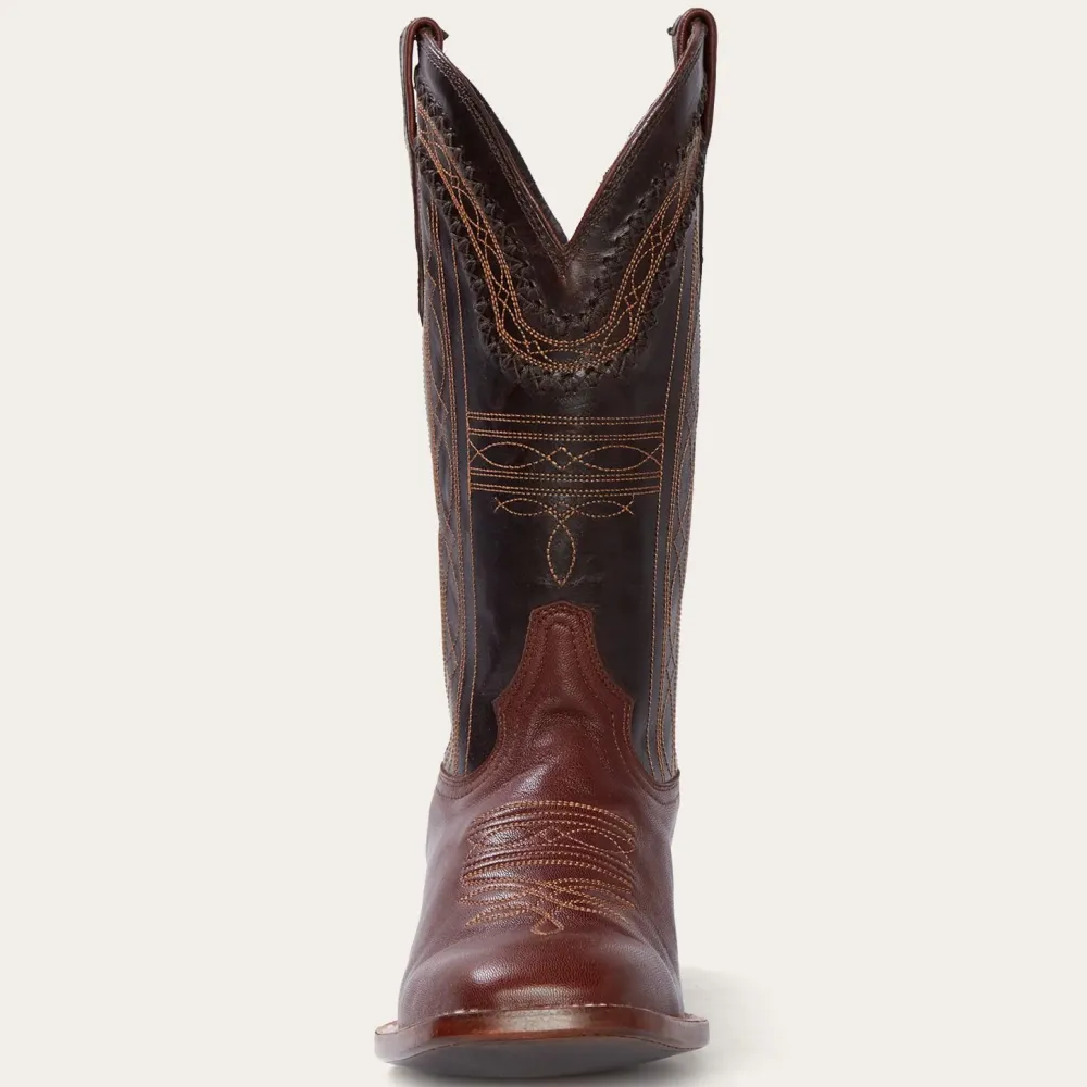 Stetson Denver Goat Hand Stitched Cowboy Boot Brown Outlet