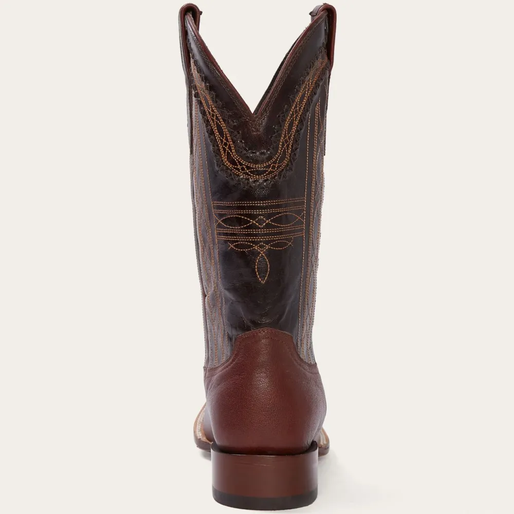 Stetson Denver Goat Hand Stitched Cowboy Boot Brown Outlet