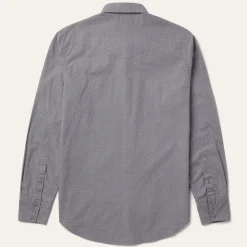 Stetson Diamond Print Western Shirt Grey Discount