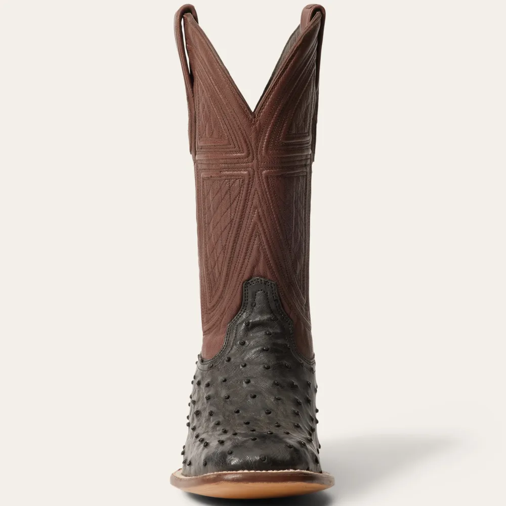 Stetson Dillon Ostrich Boots Black Best
