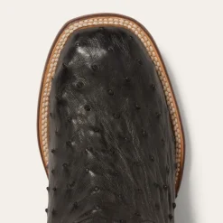 Stetson Dillon Ostrich Boots Black Best