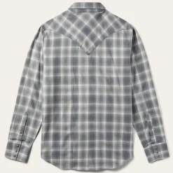 Stetson Dobby Twill Plaid Shirt Brown Online