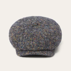 Stetson Donegal Wool Hatteras Cap Blue Donegal Clearance