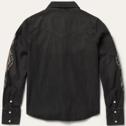 Stetson Embroidered Denim Shirt Black Best