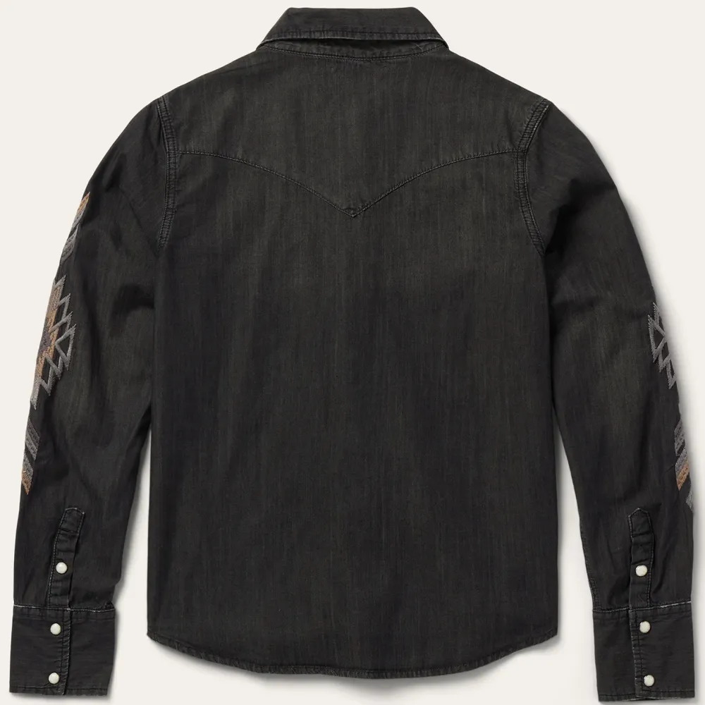 Stetson Embroidered Denim Shirt Black Best