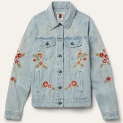Stetson Embroidered Denim Jacket Blue Sale